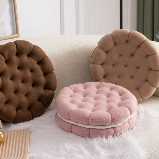 Cojín Decorativo Forma Galleta - Almohada Creativa para Sofá