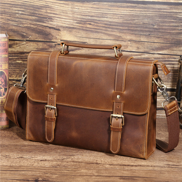Portafolio Vintage Kumon para Hombre - Elegancia Profesional