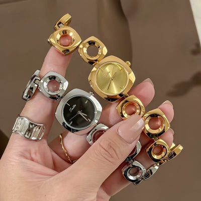 Reloj Pulsera Dorado Calado Moderno para Mujer - Image 4