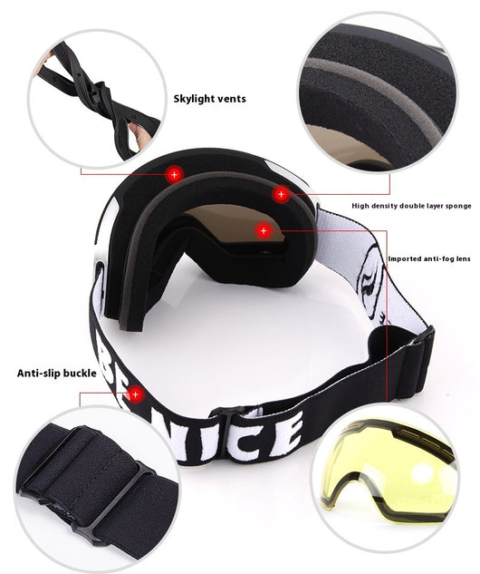 Gafas de Esquí Panorámicas Anti-Empaño Doble Capa con Protección UV - Image 22
