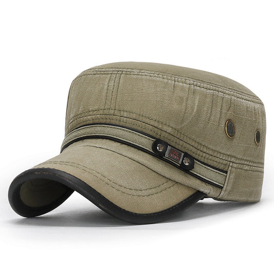 Gorra Vintage de Algodón con Detalles en Cuero Desgastado - Image 2