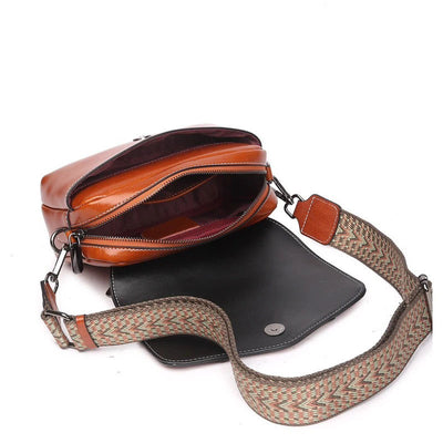 Bolso Crossbody de Cuero para Mujer con Cierre de Cremallera - Image 5