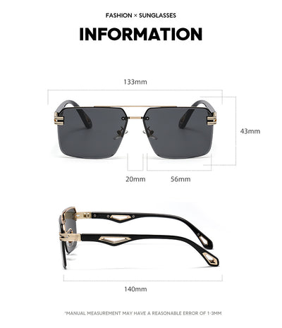 Gafas de Sol sin Marco con Puente Doble - Image 12
