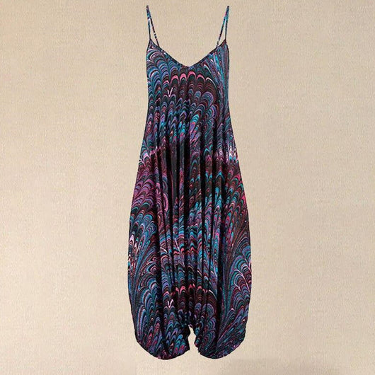 Jumpsuit Holgado con Estampado Étnico y Tirantes para Playa - Talla Plus - Image 17