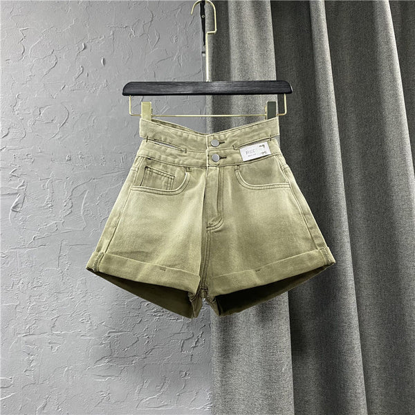 Shorts de Mezclilla Ancho Degradado para Mujer