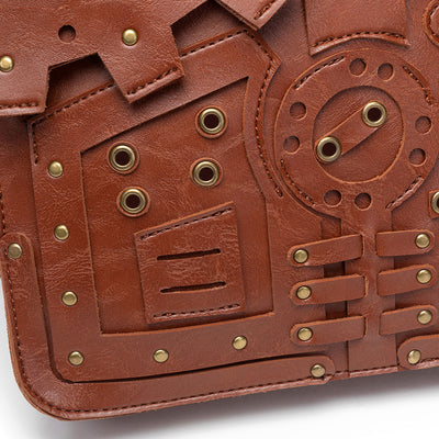 Mochila Steampunk Vintage de Estilo Europeo con Detalles en Engranajes - Image 16