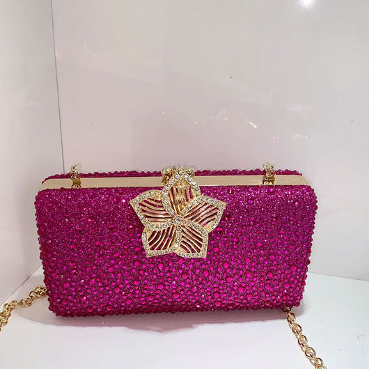 Bolso Bandolera Elegante con Flores y Diamantes para Eventos - Image 7