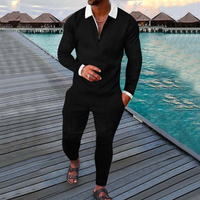 Conjunto Deportivo Otoñal de Dos Piezas para Hombre - Pantalón Largo y Sudadera - Image 8