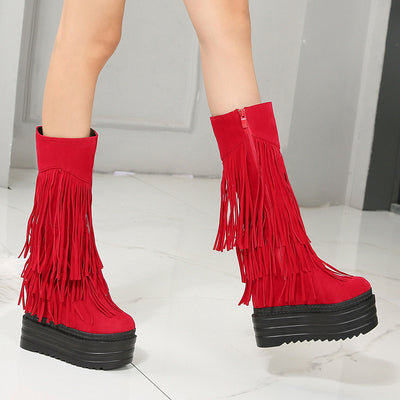 Botas de Tacón Alto con Flecos para Mujer - Image 8