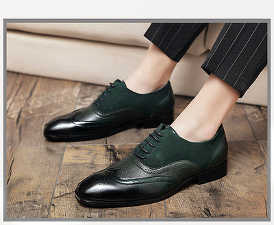 Zapatos Oxford Británicos de Cuero para Hombre - Punta Afilada - Image 16
