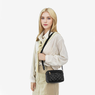 Bolso Bandolera Cuadrado Pequeño con Bordado y Tirador Lateral para Mujer - Image 3