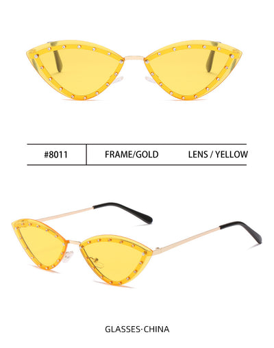 Gafas de Sol Cat Eye Triangulares sin Marco para Mujer - Image 19
