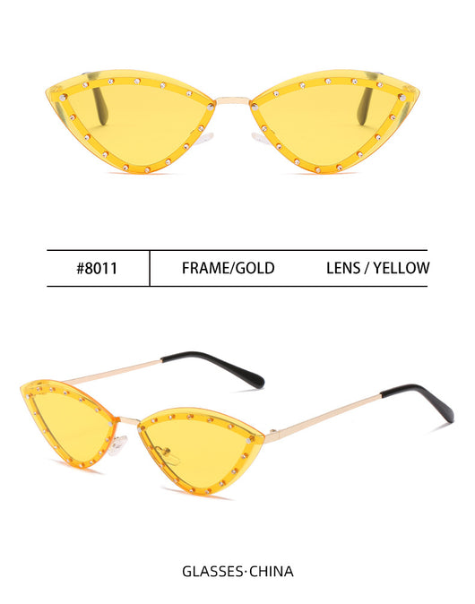 Gafas de Sol Cat Eye Triangulares sin Marco para Mujer - Image 19