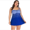 Traje de Baño Talla Grande con Falda Dividida y Braguetas de Seguridad
