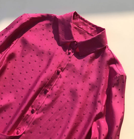 Camisa de Manga Larga en Satén Sedoso Reversible con Brillo - Image 29