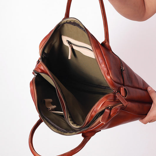 Bolsa de Cuero para Hombre Estilo Retro - Piel de Res Premium - Image 9