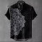 Camisa de Lino Cuello Mao Manga Corta para Hombre