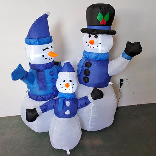 Muñeco de Nieve Inflable 12M Decoración Navideña para Jardín - Image 11