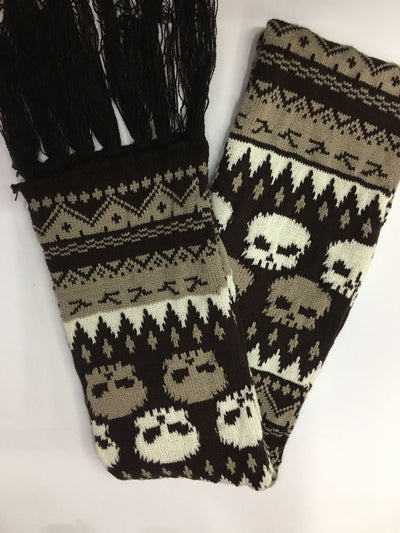 Bufanda Tejida Jacquard Gruesa Calavera - Abrigo Casual - Image 17