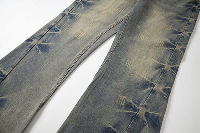 Jeans Flare Desgastados para Hombre - Estilo Vintage Moderno - Image 15