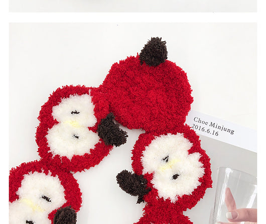 Bufanda Navideña de Mujer Tejida a Mano con Diseño de Muñeco de Nieve - Image 31