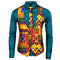 Conjunto de Tres Piezas Africano para Hombre: Camisa, Chaleco y Corbata