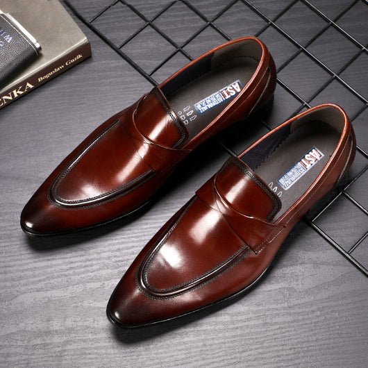 Zapatos Formales de Cuero Vacuno Británico Vintage para Negocios - Image 3