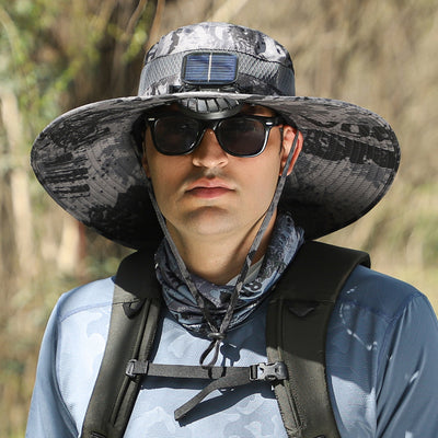 Gorro Ventilador Solar con Ala Ancha Recargable - Image 12