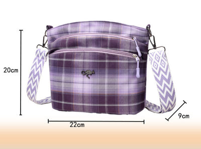 Bolsa Bandolera Escolar de Cuadros Artísticos Gran Capacidad para Mujeres - Image 8