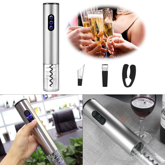 Kit Completo de Accesorios para Vino con Abridor Eléctrico