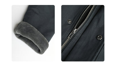 Abrigo de Visón Estilo Ejecutivo con Cuello Mao para Mujer - Image 17