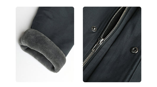 Abrigo de Visón Estilo Ejecutivo con Cuello Mao para Mujer - Image 17