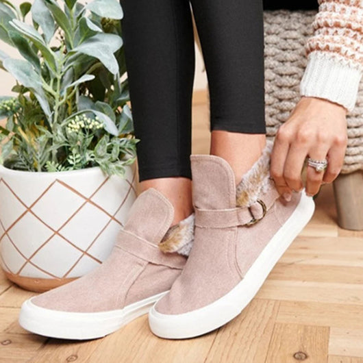 Botas de Plataforma para Mujer con Hebilla de Terciopelo - Image 9