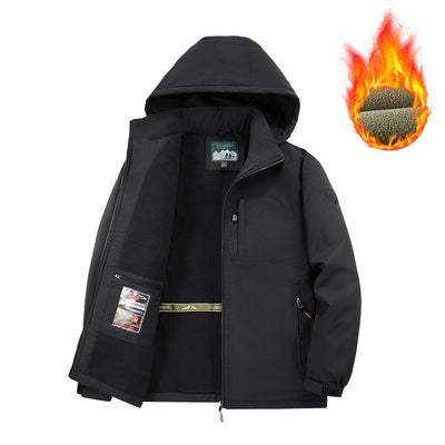 Chamarra Acolchada para Hombre con Capucha Desmontable y Forro Polar - Image 5