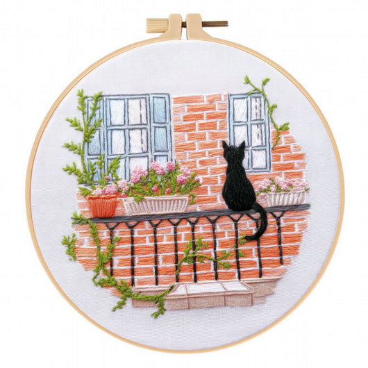 Kit Completo de Bordado - Paisaje Felino - Image 3