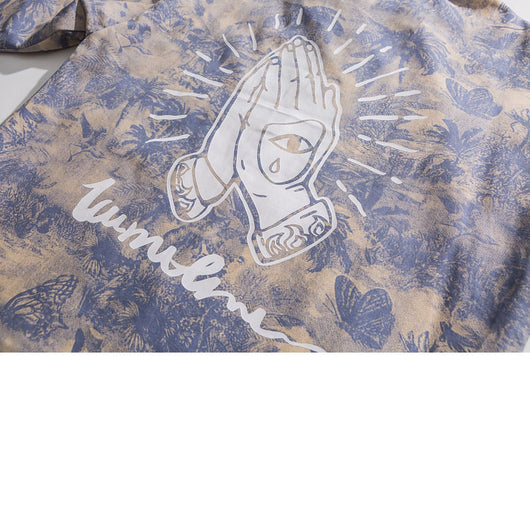 Chaqueta Retro Estampada Completa con Solapa - Corte Holgado Casual para Hombre - Image 9
