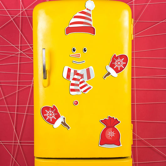 Imán Decorativo Navideño Muñeco de Nieve Expresivo para Refrigerador - Image 10
