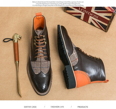 Botas Brogue de Cuero Vintage Estilo Británico para Hombre - Image 7