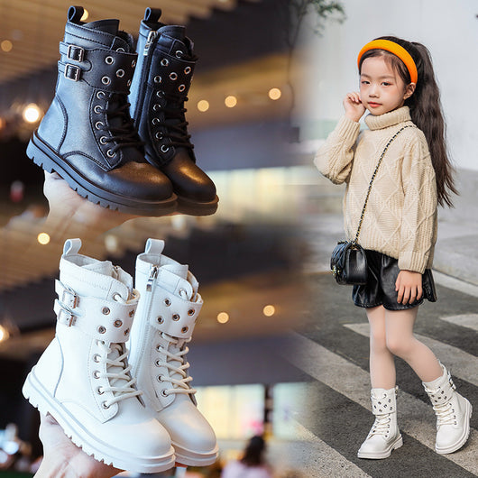 Botas de Cuero para Niños Otoño Invierno - Niños y Niñas - Image 11