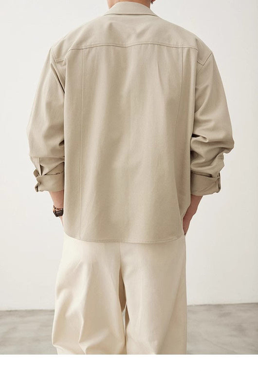 Camisa de Algodón con Solapa Clásica Perfil Simple - Image 27
