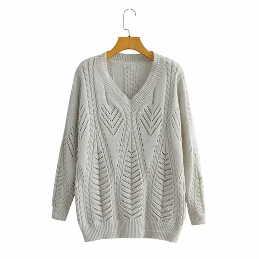 Suéter Tejido Calado Arctic Velvet para Mujer - Image 5