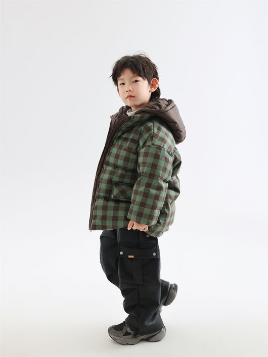 Abrigo Infantil Reversible Acolchado Cuadros Invierno - Image 13
