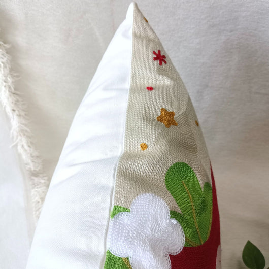 Funda de Almohada con Bordado Navideño Estilo Caricatura - Image 5
