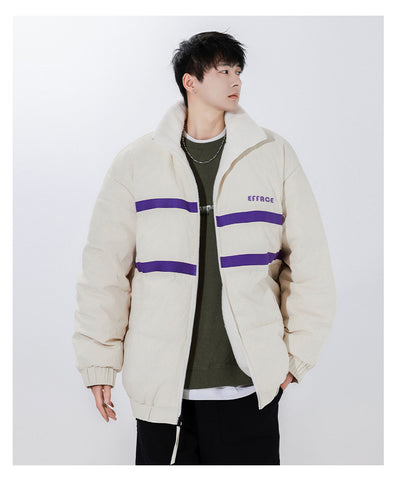 Chaqueta Acolchada Reversible Terciopelo con Cuello Alto - Image 10