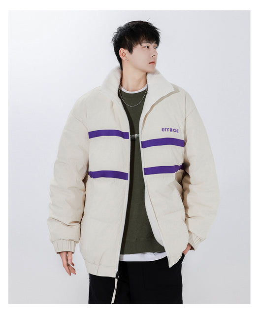 Chaqueta Acolchada Reversible Terciopelo con Cuello Alto - Image 10