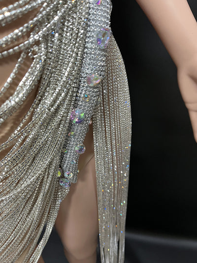 Vestido de Fiesta Elegante con Borlas de Cristal para Sesión Fotográfica de Cumpleaños - Image 17