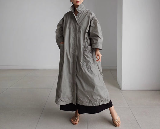 Abrigo Largo Tipo Gabardina para Mujer Talla Grande - Primavera y Otoño - Image 27