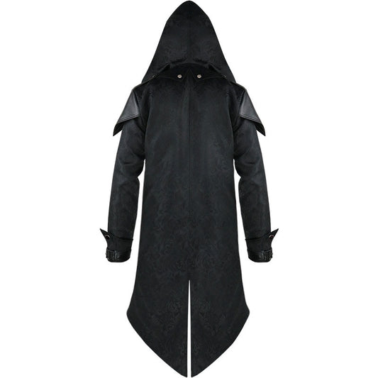 Abrigo Medieval Patchwork Retro para Hombre - Estilo Vintage Halloween - Image 2