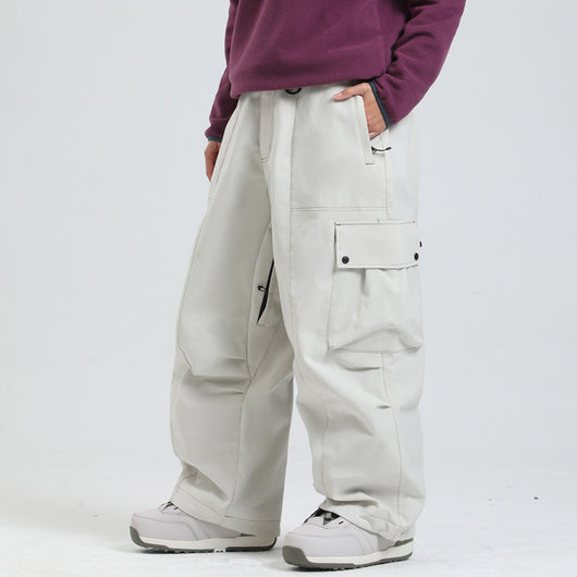 Pantalones de Esquí Impermeables Cortaviento con Pierna Ancha