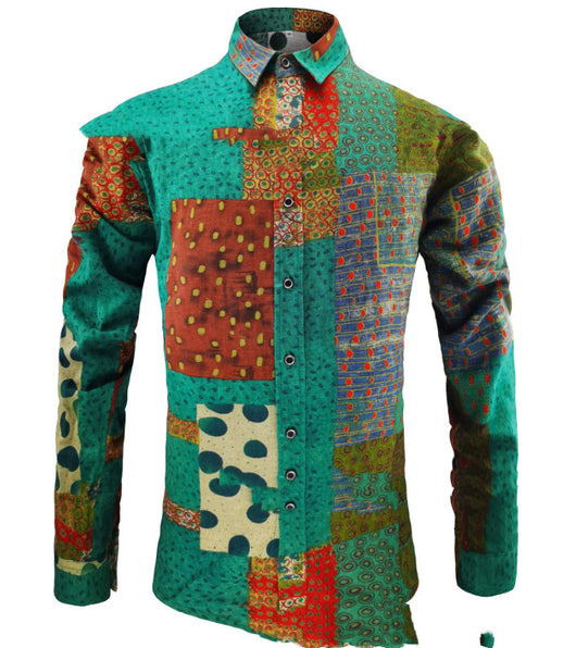 Camisas de Lino y Algodón para Hombre con Estampado - Colección Otoño - Image 12